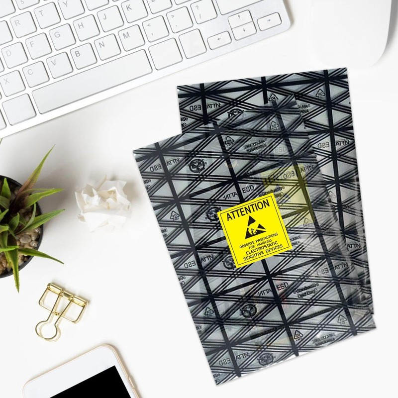 EOWVISN 20 Anti-Static Grid Bags And 20 Anti-Static Label Stickers,