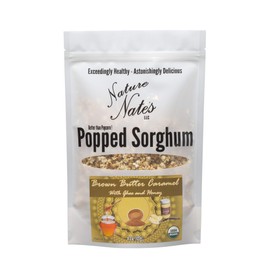 Nature Nate’s Popped Sorghum, Brown Butter Caramel - Keto & Gluten Free, Healthy Snacks, Better Than Popcorn, Made in USA - 4.3 Ounce