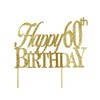All About Details Happy 60th Birthday Cake Topper,1pc, 60th Birthday,