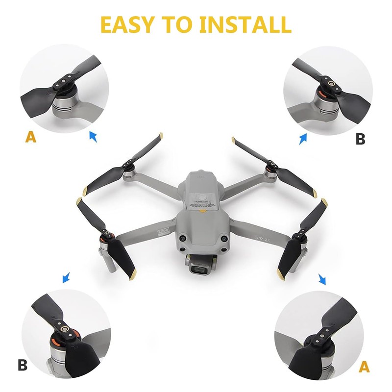 Hengrongshen 8 Pcs Air 2S Propeller/Mavic Air 2 Propeller, Quick