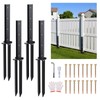 ATCWF 4-Pack Fence Post Repair Kit, 32in Heavy Duty Ground