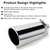 MuRealy 3 Inch Exhaust Tip, 3" Inlet 4" Outlet 12"