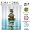 Wenko 20961100 Shower curtain Meditation highquality textile fabric, washable, Plastic