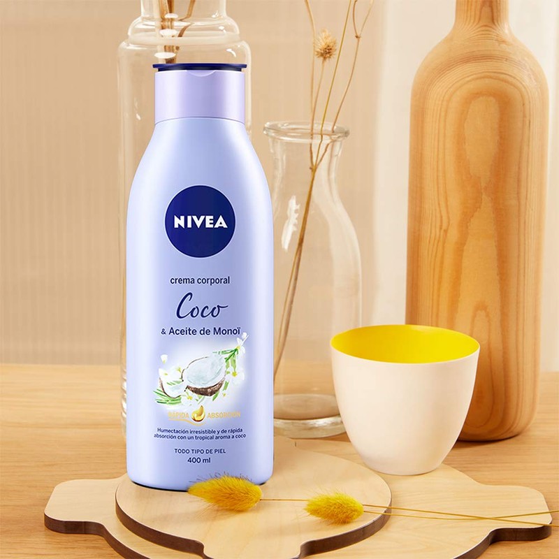NIVEA Crema Corporal Humectante Senses Coco y Aceite de Monoi