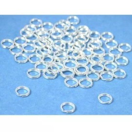 FindingKing 75 Split Jump Rings Sterling Silver Charm Parts 5mm