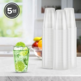 Dining Collection Plastic Cups -5 oz. (160 ml) – 2400 Count - Clear Disposable Bulk Pack