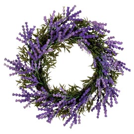 Vickerman 16" Purple Artificial Lavender Wreath.