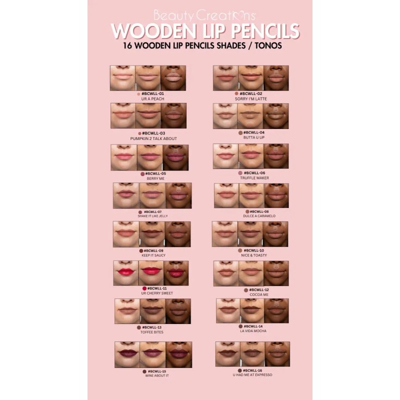 Delineador De Labios Beauty Creations De Madera Color La Vida