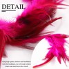 GENBREE 1920s Fascinator Feather Headband Rose Red Feather Headpiece Feather