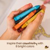 Honeysticks Jumbo Crayons (8 Pack) - Non Toxic Crayons -