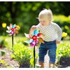 5PCS Bird Scarers Windmills For Garden,Multicolour Reflective Bird Deterrent Windmill