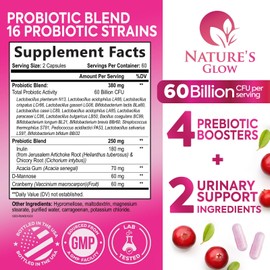 Probiotics For Women 50 Billion CFU - Women's Probiotic For Digestive Health 16 Unique Strains - Daily Vaginal PH Balance & Feminine Health Support, Womens Probiotic With Acidophilus - 120 Capsules