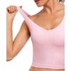 Oalka Sports Bra Womens Longline Padded Crop Tank Yoga Bras