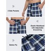 MoFiz Men's Plaid Pajama Shorts Soft Sleep Shorts Stretchy Lounge