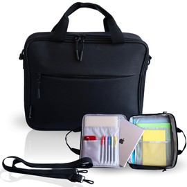 Go.Ve.U Large Bible Cover Shoulder Strap Bible Carrying Case for Women and Men Zippered Pocket Water-Resistant Bible Bag