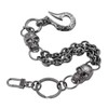 UNIQSUM Double Ring leash Skull Hook Keychain Biker Punk Wallet