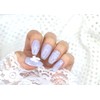 Handmade nail - purple wave (new ver.) - Almond /