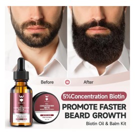 Kit De Crecimiento De Barba Y Bálsamo Para Barba, Kit De Cre