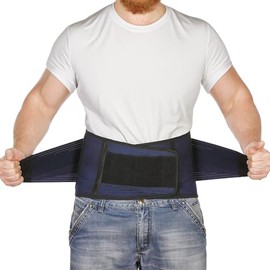 Soporte trasero transpirable y soporte lumbar inferior para aliviar el dolor de espalda - Mantén tu columna segura y recta con 6 varillas de plástico 