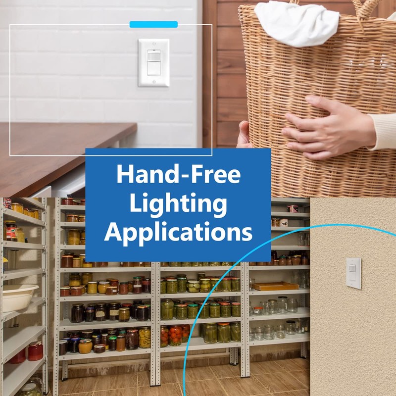 LIDER Motion Sensor Switch with Wall Plate, PIR Sensor Light