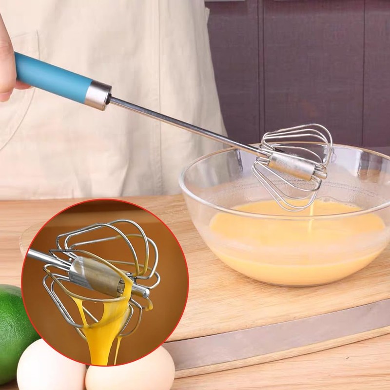 2 Pack Hand Egg Whisk Beater, Stainless Steel Mini Hand