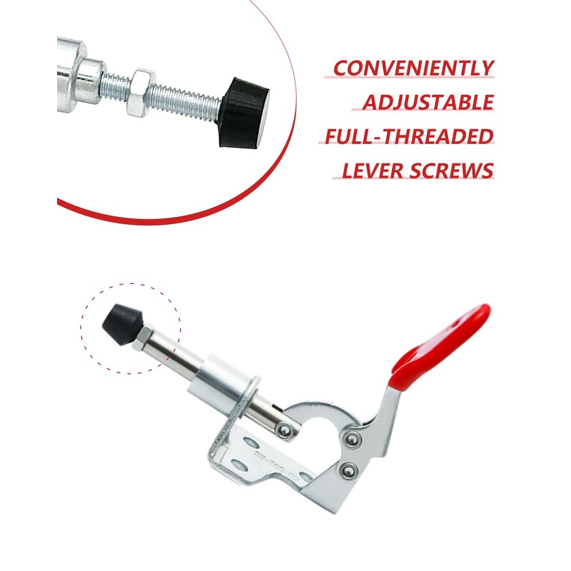 QLEUIFT 4 x Toggle Lever Clamp, Push Pull Action Hand