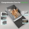 ALL FOR PAWS Stainless Steel Enclosed Cat Litter Box, Easy