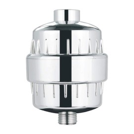 Lake Industries 15 Stage Universal Shower Filter | Hard Water Treatment, Removes Chlorine, Heavy Metals & Sediment, Vitamin C & Alkaline PH Balls | Includes 1 Replaceable Cartridge (1)