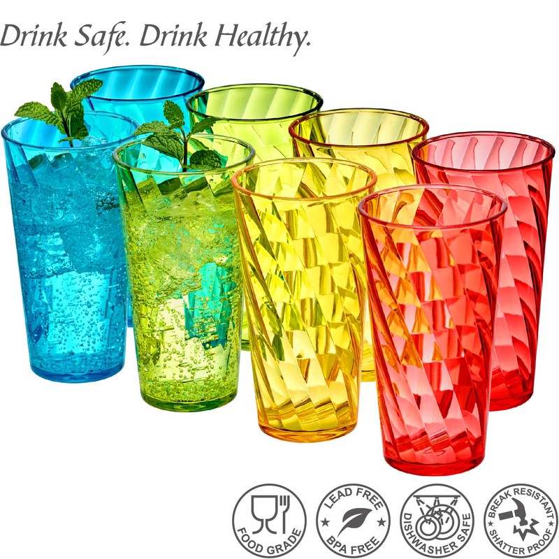 Amazing Abby - Glacier - 18-Ounce Plastic Tumblers (Set of