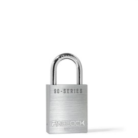 PACLOCK's SR-90A Padlock, 1-3/16" Tall Hardened Steel Shackle, High Performance 6-Pin Cylinder, Keyed Differently w/ 2 Keys, Silver