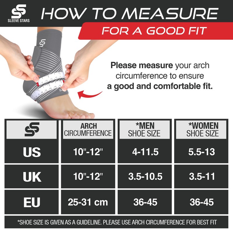 Sleeve Stars Ankle Brace for Sprained Ankle, Plantar Fasciitis Relief