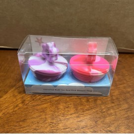 Skybooly 2 Pcs Silicone Tub Stopper Universal Bathtub Stopper Flower Shape Pink & Purple