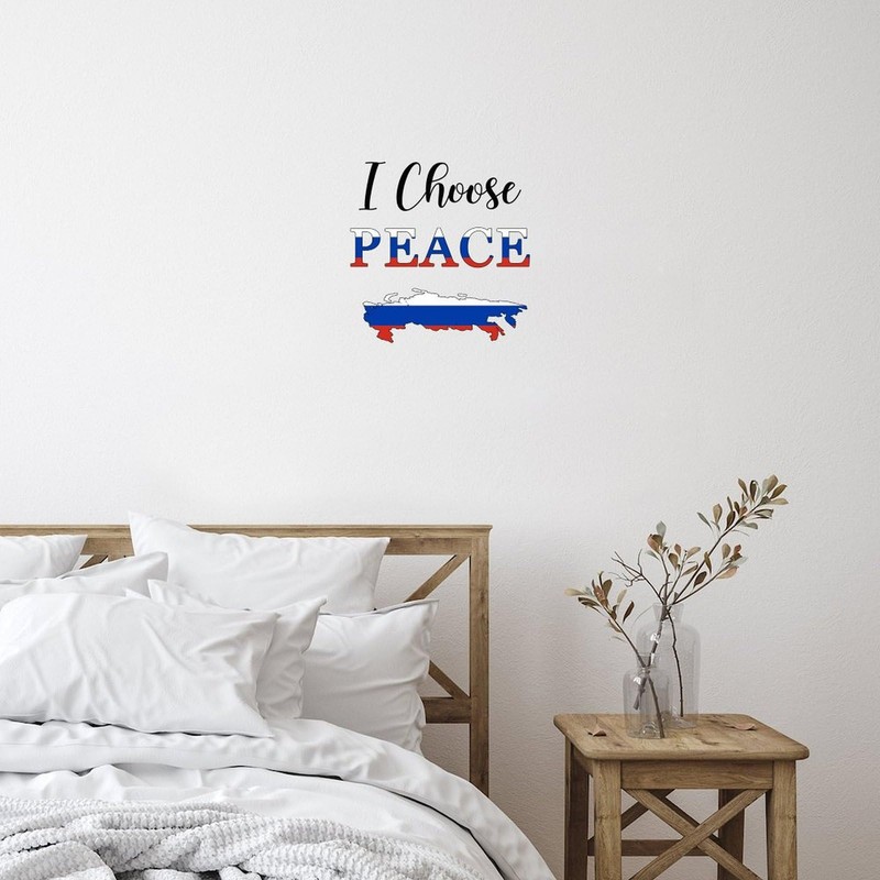 I Choose Peace Russia Notebook Home Decorations Wall Stickers International