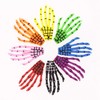 Qeesio 8Pcs Mixed Color Hair Claws 3" Length Skeleton Hand