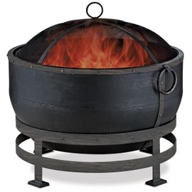 Endless Summer WAD1579SP Oil Rubbed Bronze Wood Burning Outdoor Firebowl with Kettle Design