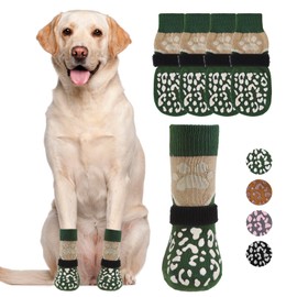 KOOLTAIL Dog Socks for Hot/Cold Pavement to Prevent Licking Paws, Anti Slip Dog Boots&Paw Protectors for Hardwood Floors,Traction Control Grip Shoes Booties for Small Medium Large Senior Dogs XL