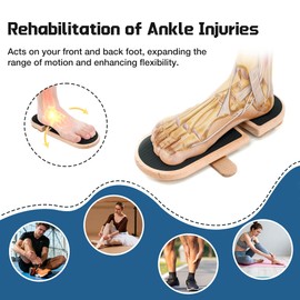 Ankle Balance Board - Premium Solid Birchwood Foot Strengthener for Stability