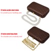 HUANG ZHUANG Handmade Woven Fabric Clutch Purse for Women Artificial