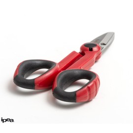 IPEA IPEA Professional Insulated Electrician Scissors - Stainless Steel Straight Blade 50mm - Electrician Scissors for Cutting Electrical Wire and Wire Stripping Pliers
