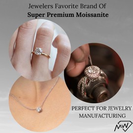 Moissanite Loose Stones 0.5CT to 5CT | D Color VVS1 Clarity | Perfect for Crafting Engagement Rings, Necklaces, Earrings | GRA Certified Round Cut Moissanite Gemstones, 6.5mm, 1.00CT, Gemstone,