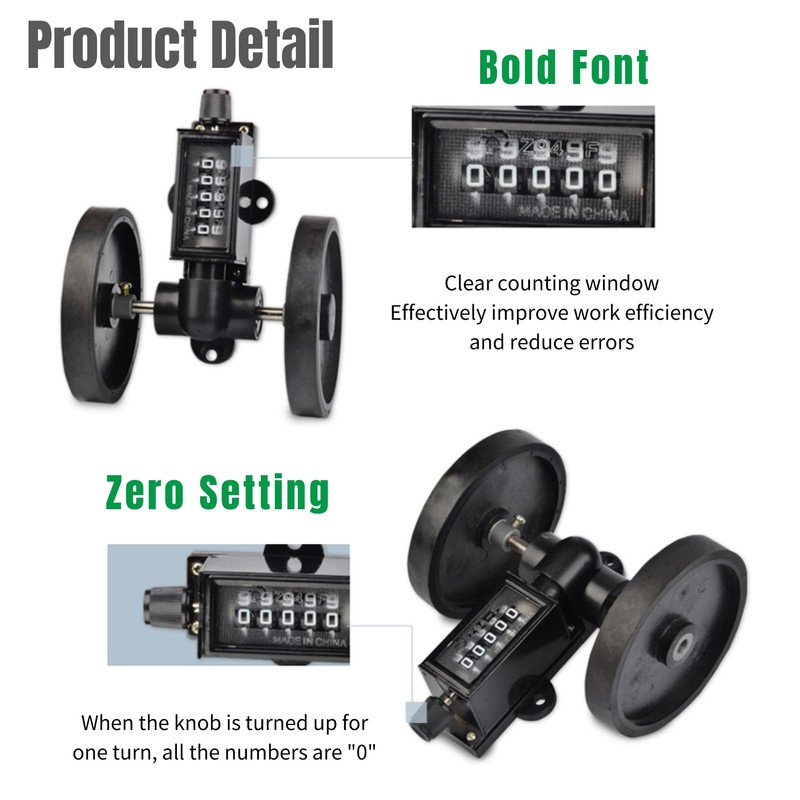 Mechanical Length Meter, Z94-F 5 Digit Digit Roller Type Meter