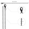 Lemonkey 24 Pack Necklace Chains Bulk,Black Plated DIY Cable Link