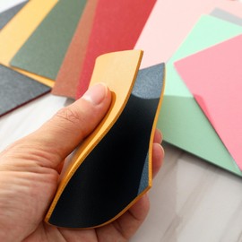 Aoktorkit 6 PCS Square Leather Coasters, 10cm*10cm, Brown and Gray, Heat Resistant Table Protector