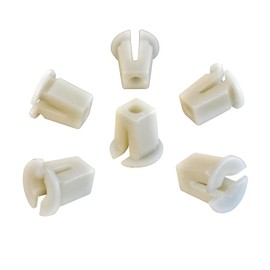 Expansion Nut Clips Universal Body in White Pack of 20