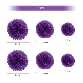 Binpeng - Pompones de papel para colgar, bola de flores, boda, fiesta, celebraciones, decoración al aire última intervensión, flores, manualidades para fiestas, cumpleaños (6 unidades)