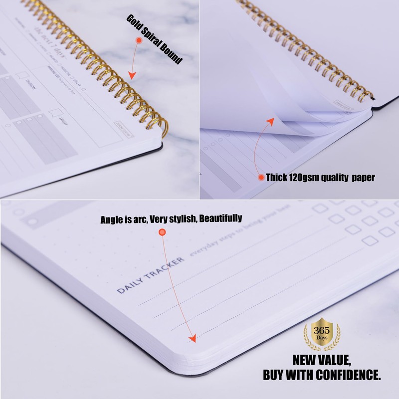 Weekly Planner Notepad-Minimalist 7-Day To Do List, 54 Sheets Dashboard
