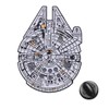 Millennium Falcon Spaceship Grey Lapel Pin Badge Brooch