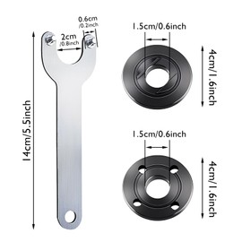 Angle Grinder Adjustable Spanner, 5/8" Angle Grinder Key, Inner and Outer Flange Wrench Metal Lock Nut, Angle Grinder Accessories for Cutting Discs and Polishing Discs
