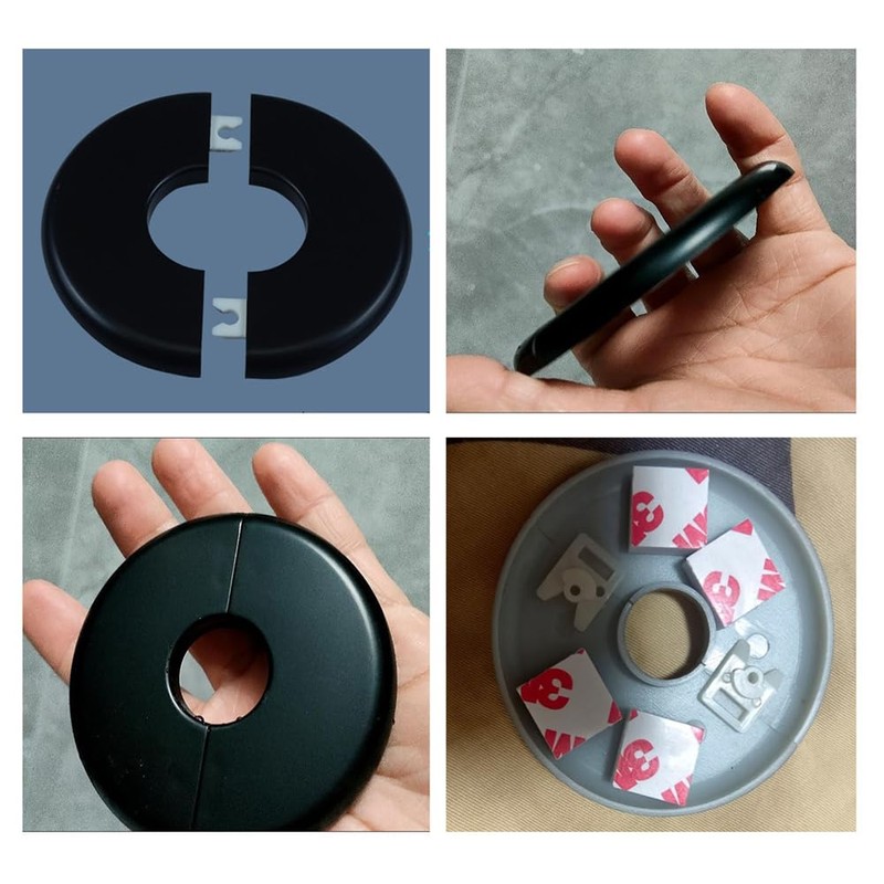 ABS Wall Split Flange Self-Adhesive Tape Round Escutcheon Plate Cover