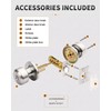 Probrico 10 Pack Brushed Nickel Door Knob Without Key Privacy